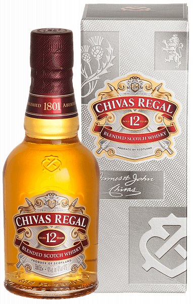 Виски Chivas Regal 12 y.o. blended scotch whisky (gift box), 0.35 л
