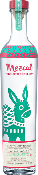 Мескаль Burrito Fiestero Mezcal Joven Cenizo , 0.75 л