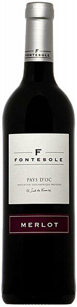 Вино Fontesole Merlot Pays d'Oc IGP Les Vignerons de Fontes, 0.75 л