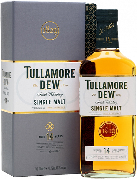 Виски Tullamore Dew 14 Years Old Single Malt Scotch Whisky (gift box), 0.7 л
