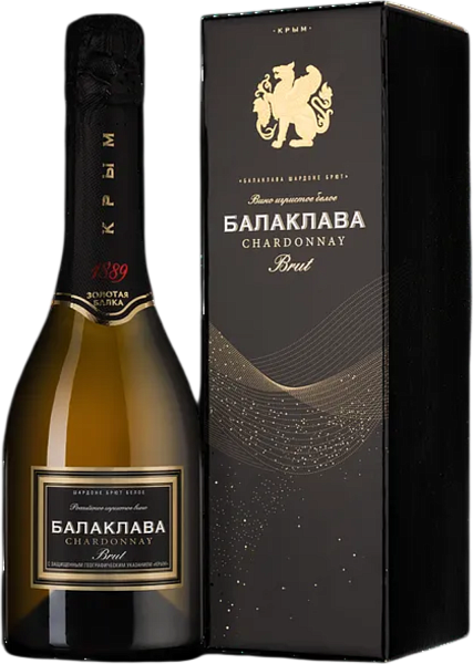 Игристое вино Balaklava Chardonnay Brut Crimea Zolotaya Balka (gift box), 0.75 л