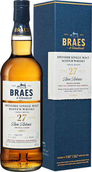 Виски Braes of Glenlivet Speyside Small Batch Single Malt Scotch Whisky 27 y.o. (gift box), 0.7 л в Нижнем Новгороде