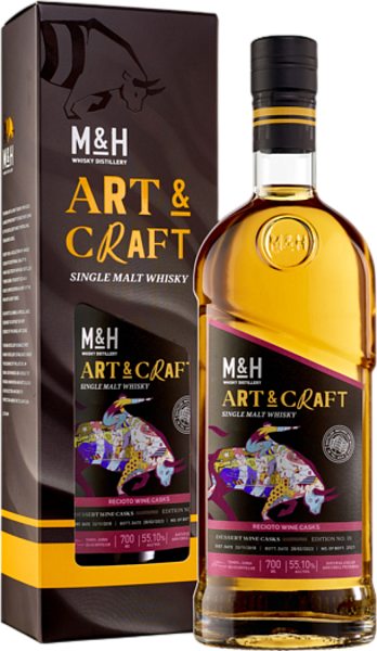 Виски M&H Art & Craft Recioto Dessert Wine Casks Single Malt Whiskey (gift box), 0.7 л