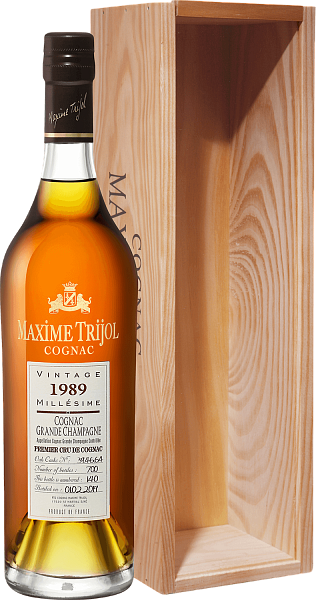 Maxime Trijol Cognac Grande Champagne 1er Cru 1989 (gift box), 0.7 л