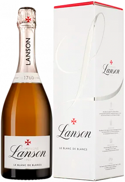 Французское шампанское Lanson Le Blanc de Blancs Brut Champagne AOC (gift box), 0.75 л
