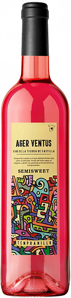 Розовое полусладкое вино Ager Ventus Tempranillo Rose Semisweet Bodegas del Saz, 0.75 л
