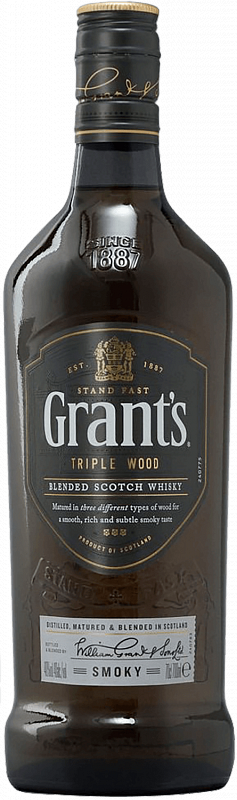 Грантс Трипл Вуд Смоки купажированный шотландский виски 0.7 л
