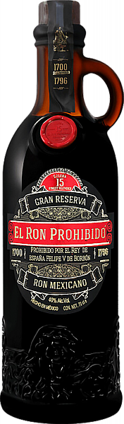 El Ron Prohibido Reserva Mexican Rum 15 YO, 0.7 л