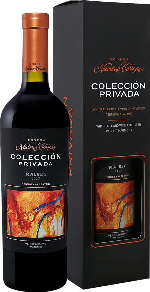Вино Coleccion Privada Malbec Mendoza Bodega Navarrо Correas (gift box), 0.75 л