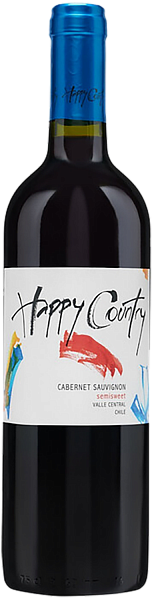 Чилийское вино Happy Country Cabernet Sauvignon Central Valley DO Bodegas y Vinedos de Aguirre, 0.75 л