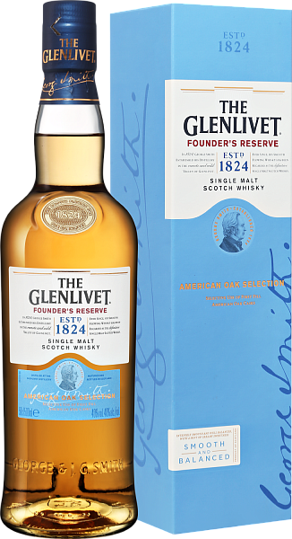 Виски The Glenlivet Founder's Reserve Single Malt Scotch Whisky (gift box), 0.5 л