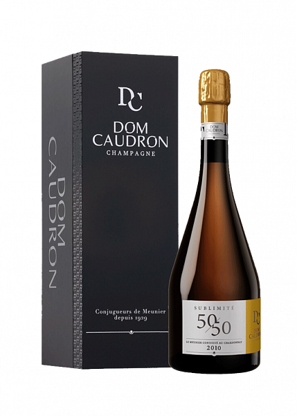 Французское шампанское Dom Caudron Sublimite 50/50 Brut Champagne AOC (gift box), 0.75 л