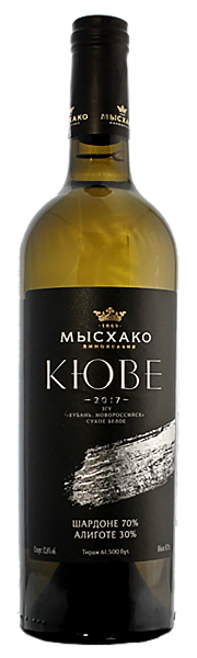 Вино Cuvee Chardonnay-Aligote Kuban. Novorossiysk Myskhako, 0.75 л