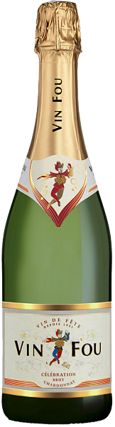 Игристое вино Vin Fou Chardonnay Celebration Brut, 0.75 л
