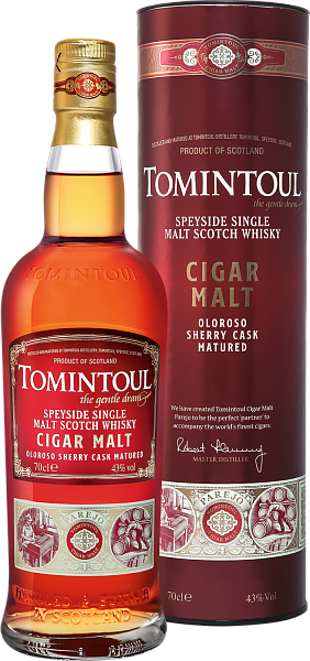 Виски Tomintoul Cigar Malt Speyside Single Malt Scotch Whisky (gift box), 0.7 л в Ростове-на-Дону