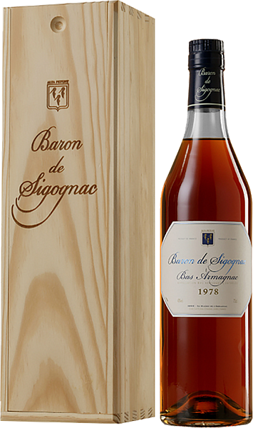 Арманьяк Baron de Sigognac 1978 Armagnac AOC (gift box), 0.7 л
