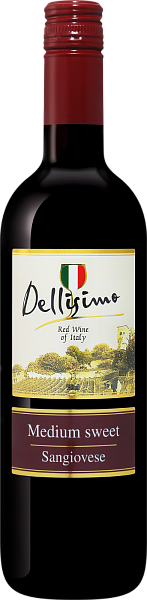 Dellisimo Sangiovese Rubicone IGT Casa Vinicola Caldirola, 0.75 л