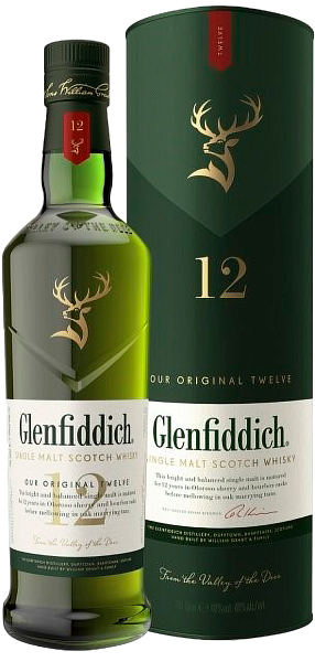 Виски Glenfiddich Single Malt Scotch Whisky 12 y.o. (gift box), 0.7 л