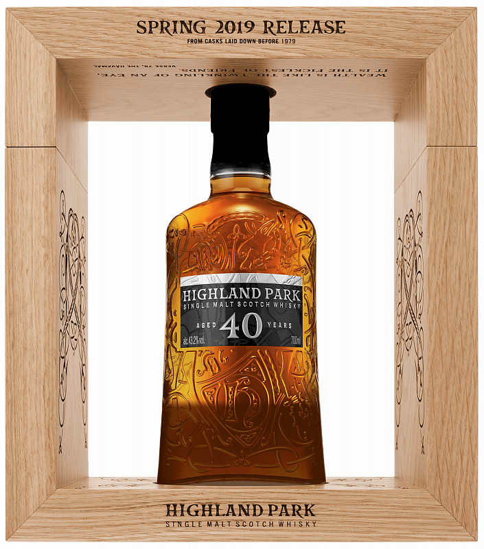 Хайланд Парк 40 лет односолодовый шотландский виски в подарочной упаковке 0.7 л