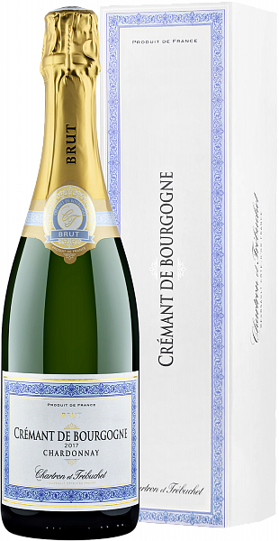 Игристое вино Chardonnay Cremant de Bourgogne AOC Brut Chartron et Trebuchet (gift box), 0.75 л