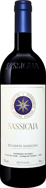 Вино Sassicaia Bolgheri Sassicaia DOC Tenuta San Guido, 0.75 л