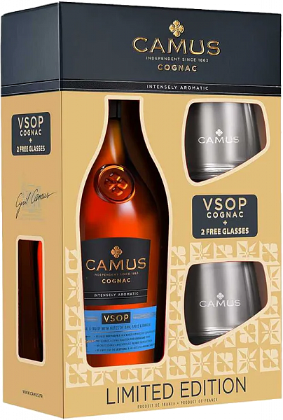 Коньяк Camus VSOP (gift box with 2 glasses) , 0.7 л