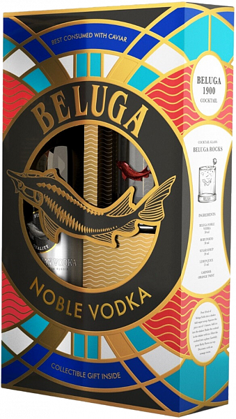Водка Beluga Noble (gift box with a glass), 0.7 л