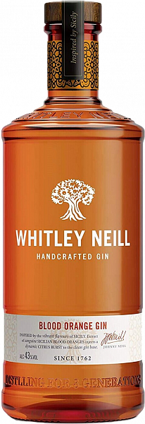 Джин Whitley Neill Blood Orange Handcrafted Dry Gin, 0.2 л