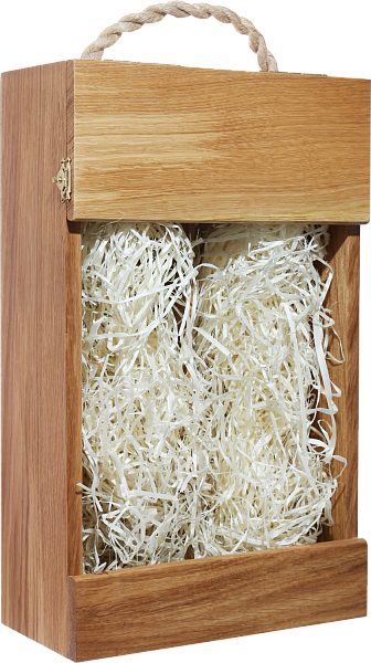 Bourgogne gift box for 2 bottles, oak