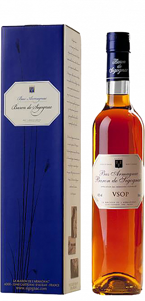 Baron de Sigognac Armagnac AOC VSOP (gift box), 0.5 л