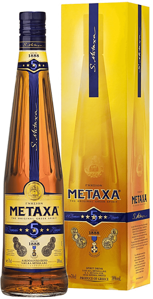 Metaxa 5 stars (gift box), 0.7 л