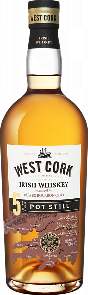 West Cork Single Pot Still Irish Whiskey 5 y.o., 0.7 л