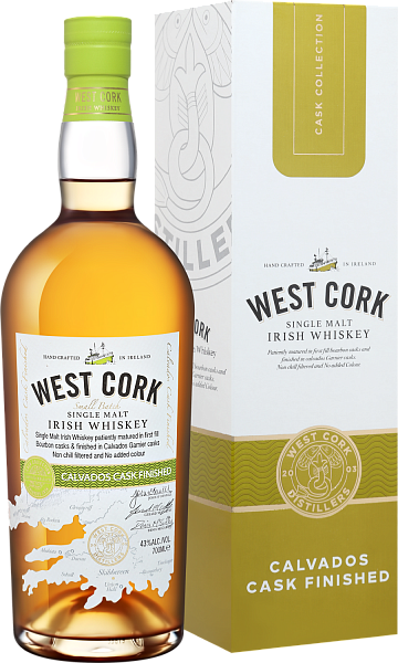 West Cork Small Batch Calvados Cask Finished Single Malt Irish Whiskey (gift box), 0.7 л