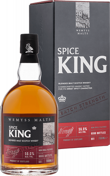 Виски Wemyss Malts Spice King Batch Strength Blended Malt Scotch Whisky (gift box), 0.7 л