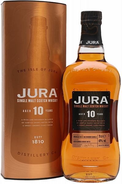 Jura 10 y.o. Single Malt Scotch Whisky (gift box), 0.7 л