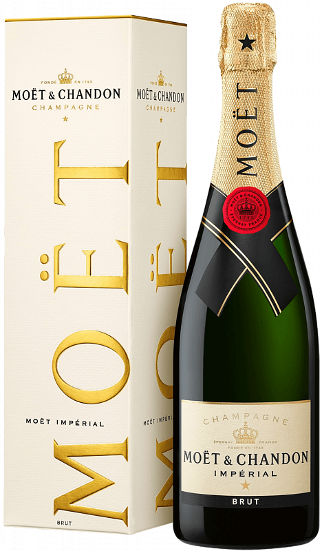 Игристое вино и шампанское Империал Брют Моэт & Шандон в подарочной упаковке 0.75 л