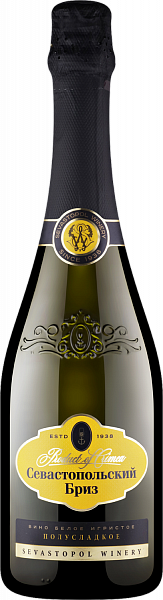 Полусладкое игристое вино Sevastopol Breeze White Semi-sweet Sevastopol Winery, 0.75 л