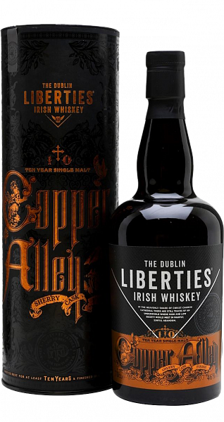 Виски The Dublin Liberties 10 Year Old Copper Alley Single Malt Irish Whiskey (gift box), 0.7 л
