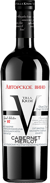Вино Villa Krim Author's Collection Cabernet-Merlot Dry Crimea, 0.75 л