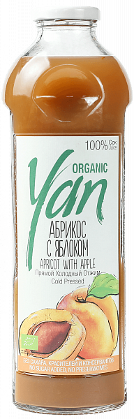 Сок Apricot-Apple Organic Yan, 0.93 л