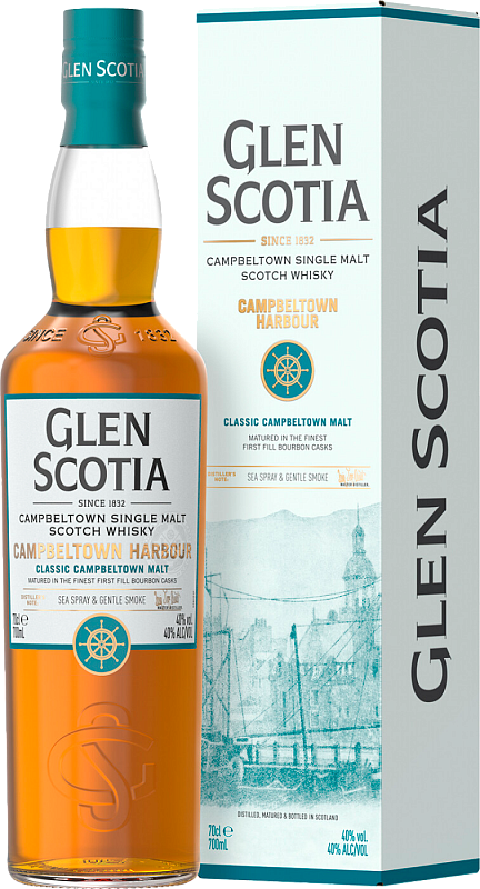 Глен Скоша Кэмпбелтаун Харбор Солодовый Шотландский Виски в подарочной упаковке 0.7 л