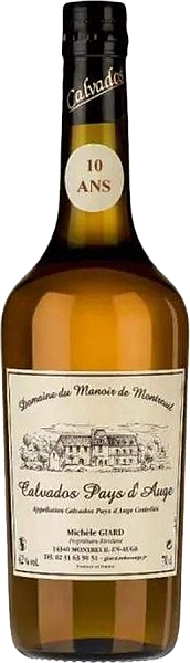 Кальвадос Domaine du Manoir de Montreuil 10 Ans Calvados Pays d'Auge АОС, 0.7 л