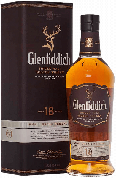 Виски Glenfiddich 18 y.o. Single Malt Scotch Whisky (gift box), 0.5 л