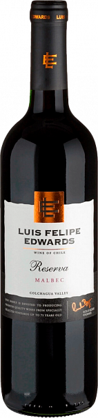 Чилийское вино Reserva Malbec Colchagua Valley DO Luis Felipe Edwards, 0.75 л