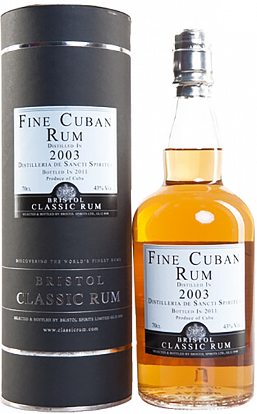 Ром Bristol Classic Rum Fine Cuban Rum 2003 (gift box), 0.7 л