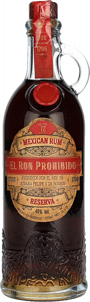 El Ron Prohibido Reserva Mexican Rum 12 YO, 0.7 л