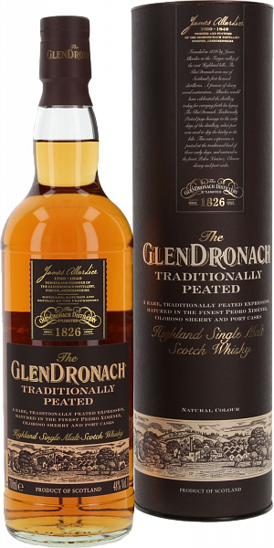 Виски GlenDronach Traditionally Peated Highland Single Malt Scotch Whisky (gift box), 0.7 л