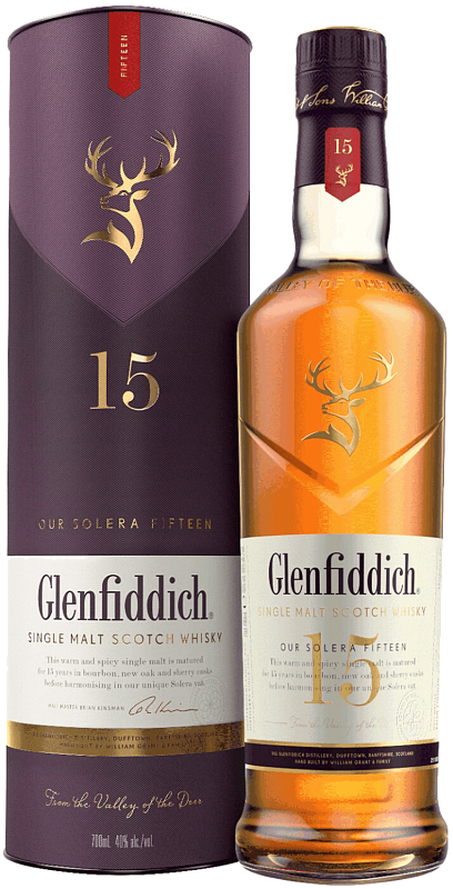 Гленфиддик 15 лет односолодовый шотландский виски в подарочной упаковке 0.7 л