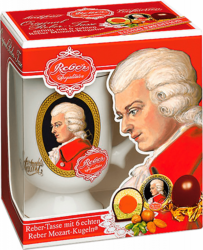 Продукты питания Mozart assorted chocolate candies in ceramic mug Reber ...