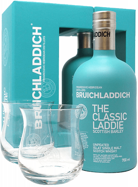 Bruichladdich The Classic Laddie Islae single malt scotch whisky (gift box with 2 glasses), 0.7 л